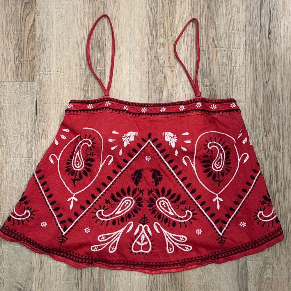 FREE PEOPLE BABYDOLL PAISLEY TOP